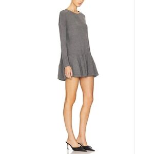 Free People Time On My Side Sweater Mini Dress NWT Gray Size: Large